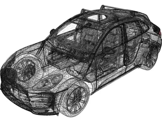 Porsche Macan Turbo (2014) 3D Model preview