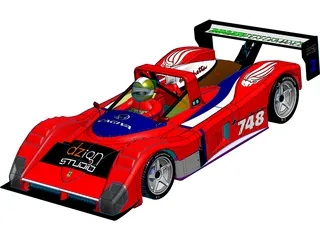 Ferrari 748 Le Mans 3D Model preview