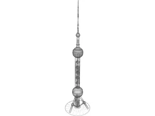 Oriental Pearl Tower Shanghai 3D Model preview