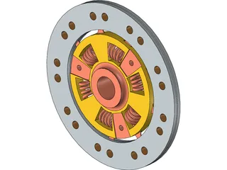 Mechanical Clutch Friction Plate 3D Model preview