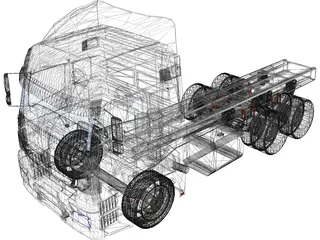 Mercedes-Benz Axor 6X4 Cab 3D Model preview