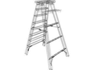 Step Ladder 3D Model preview