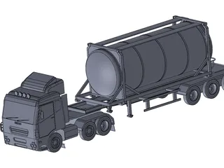 Iveco Tanker Truck 3D Model preview