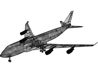 Boeing 747 3D Model preview