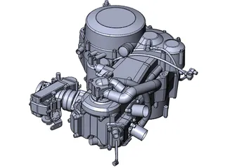 KTM 640 LC4 Engine 3D Model preview