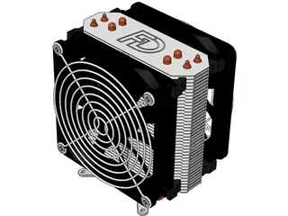 CPU Heatsink 3D Model preview