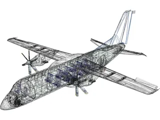 Antonov An-140 3D Model preview