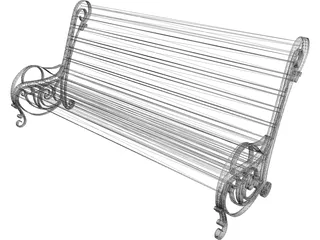 Public Chair 3D Model preview