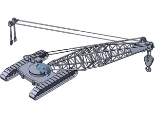 Crawler Crane 3D Model preview