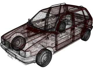 Fiat Uno 3D Model preview
