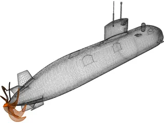 Victoria Class UK Submarine 3D Model preview