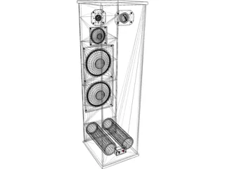 Hi-Fi Speaker 3D Model preview