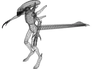 Alien Warrior 3D Model preview