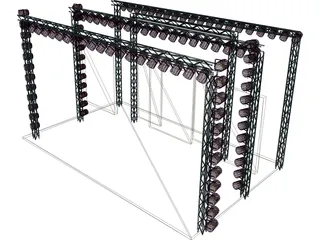 DJ Stage 3D Model preview