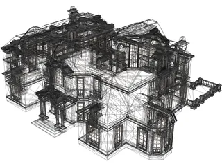 Neo-Classical Mansion 3D Model preview