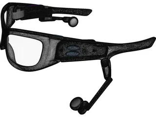 Oakley 3D Cyber Glasses 3D Model preview