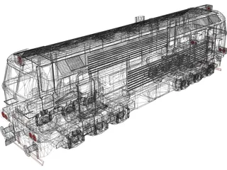 M62 Locomotive 3D Model preview
