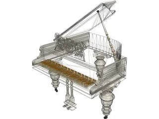 Grand Piano 3D Model preview