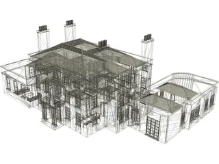 Manor House 3D Model preview