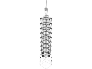 Taipei Tower 3D Model preview