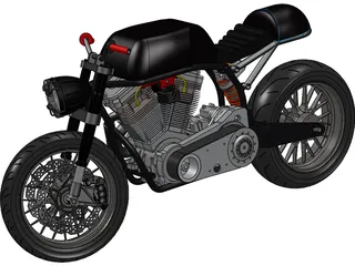 Custom Motorcycle 3D Model preview