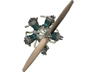 HAHN Sternmotor 3D Model preview
