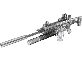 ACR SV with Granade Launcher 3D Model preview