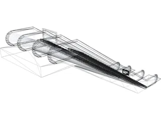 Double Escalator 3D Model preview