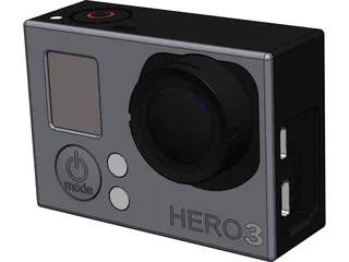 GoPro Hero 3 3D Model preview