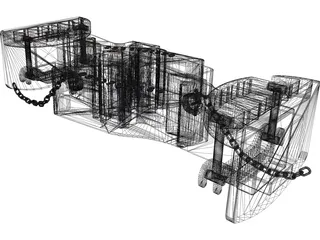SA-3 Train Coupling 3D Model preview