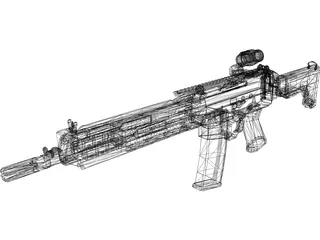 AK-5C Gun 3D Model preview