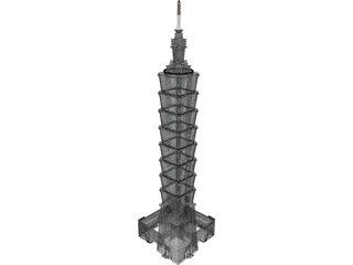 Taipei 101 World Financial Center 3D Model preview