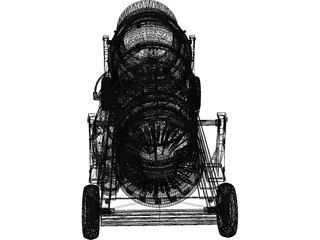 Jet Engine 3D Model preview