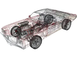 Buick Skylark Street (1970) 3D Model preview