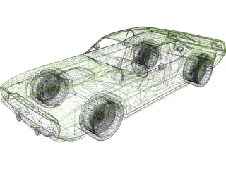 Plymouth Barracuda Lowered 3D Model preview
