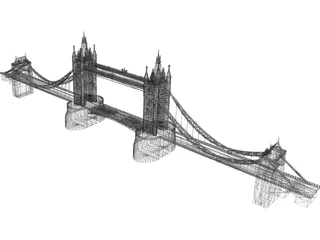 Tower Bridge London 3D Model preview