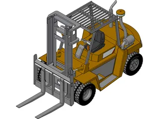 Forklift 3D Model preview
