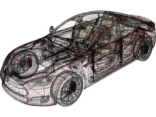 Tesla Model S 85 3D Model preview