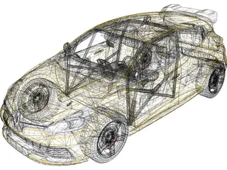 Renault Clio RS Cup (2014) 3D Model preview