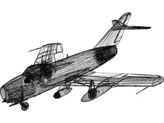 MiG-17 3D Model preview