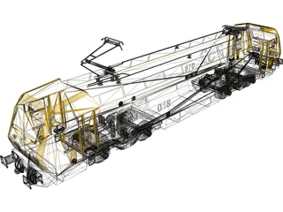 Siemens Locomotive Deutsche Bahn 3D Model preview