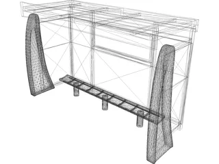 Bus Stop 3D Model preview