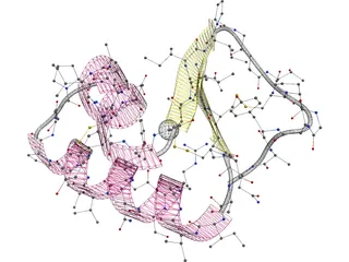 Protein Molecule 3D Model preview