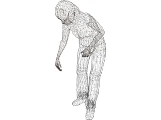 Woman Golfer 3D Model preview