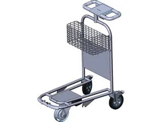 Airport Trolley 3D Model preview