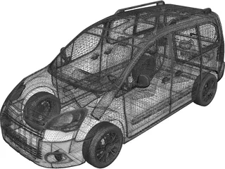 Citroen Berlingo Multispace (2011) 3D Model preview