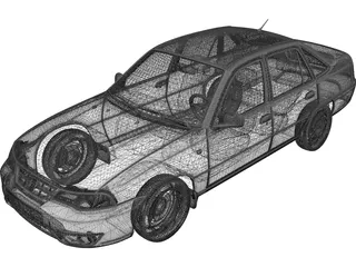 Daewoo Nexia (2012) 3D Model preview