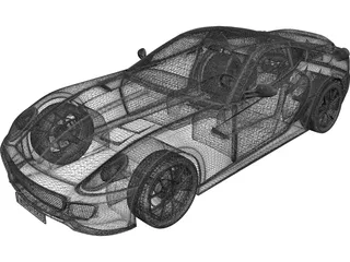 Ferrari 599 GTO (2011) 3D Model preview