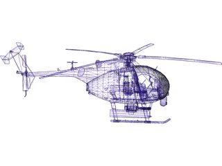 AH-60 Little Bird 3D Model preview