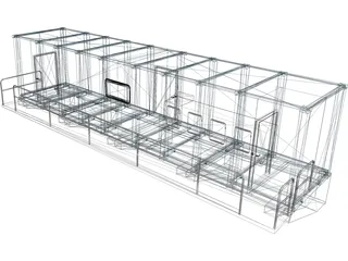 Oil Rig Dog House 3D Model preview